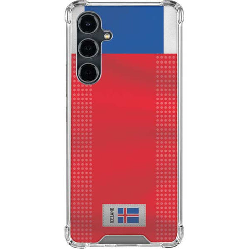 Iceland Soccer Flag Galaxy S23 FE Clear Case